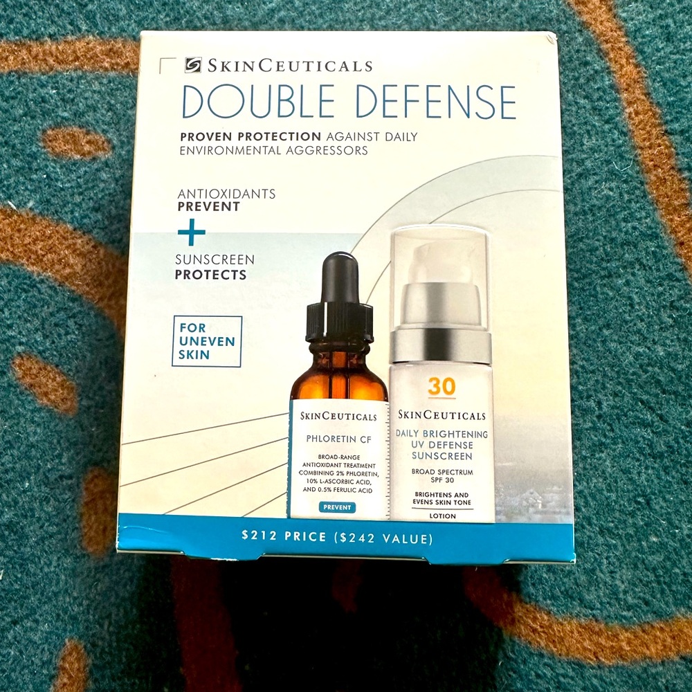 SkinCeuticals Double Defense Kit: C E Ferulic + Daily Brightening UV Sunscreen